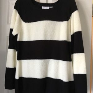 Calvin Klein black and white sweater